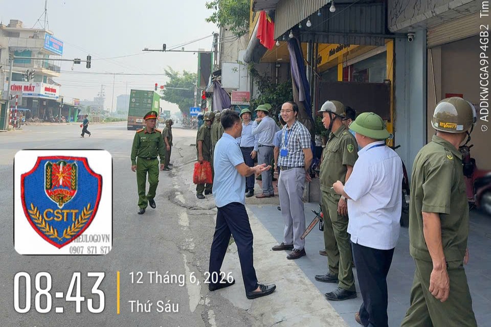 Công an xã Trường Tân quyết liệt lập lại trật tự công cộng, trật tự đô thị trên địa bàn